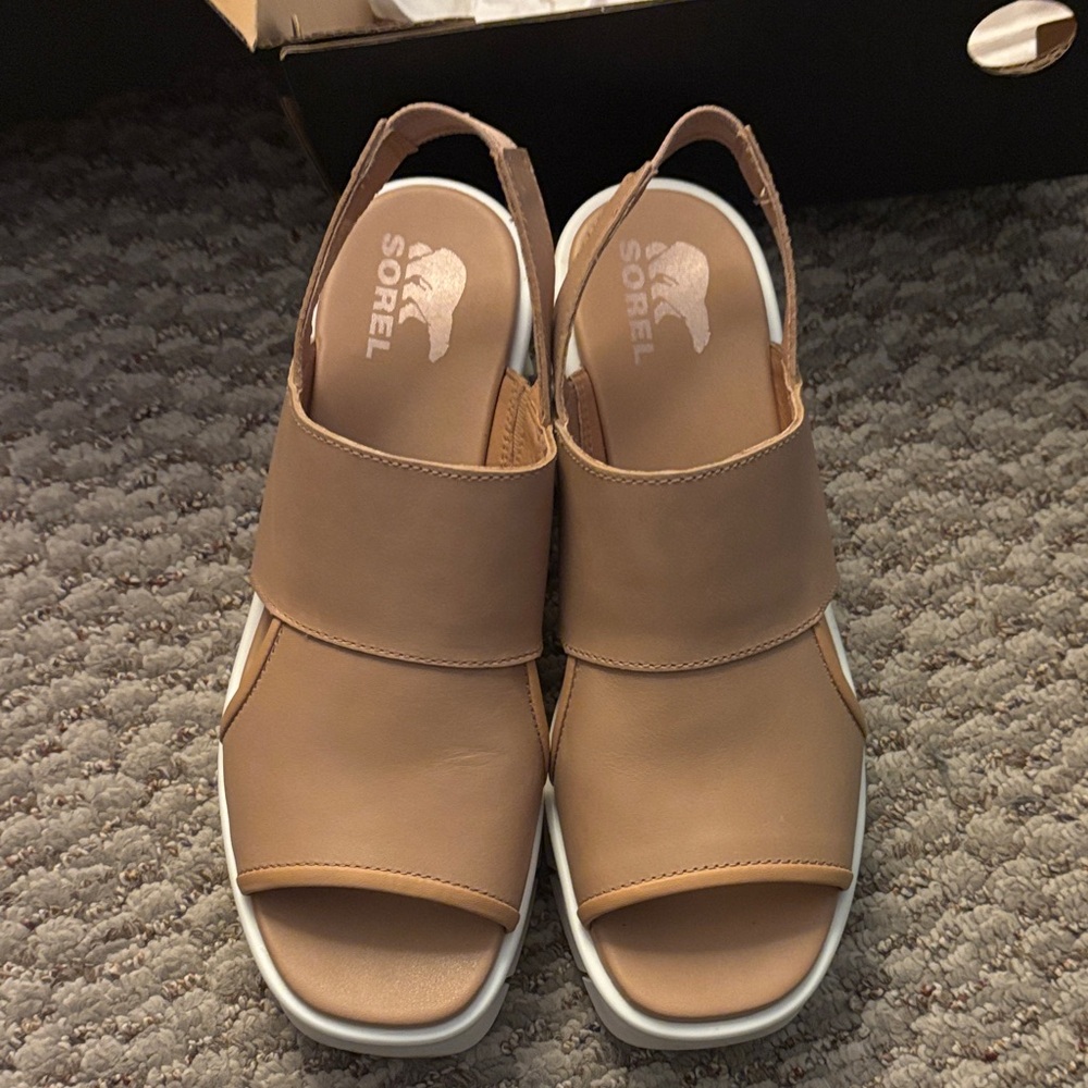 Sorel Women's Brown Leather Slingbacks